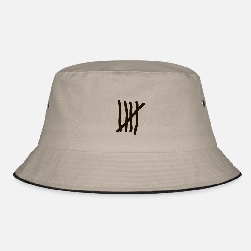 Fünf - Bucket Hat - Khaki/Schwarz