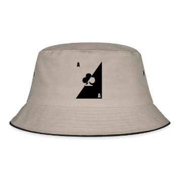 map as black white clover - Bucket Hat - khaki/black - Front