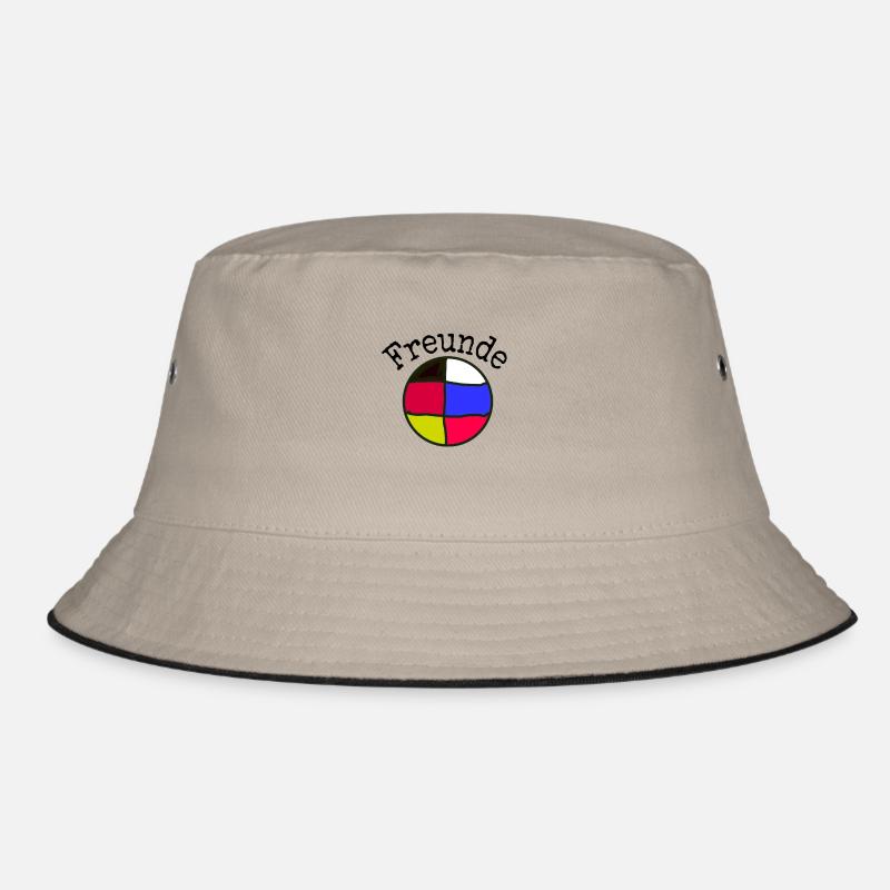 Freunde - Bucket Hat - Khaki/Schwarz