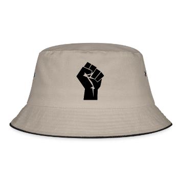 Kommunismus Faust - Bucket Hat - Khaki/Schwarz - Vorne