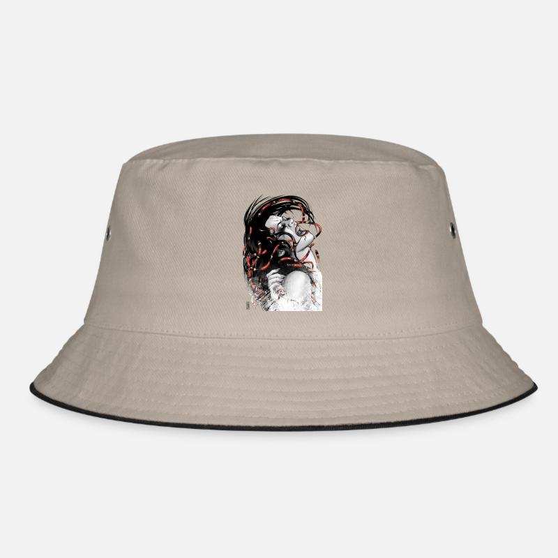 Qualle - Bucket Hat - Khaki/Schwarz