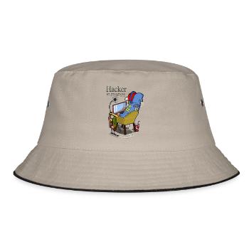 Hacker - Bucket Hat - khaki/black - Front