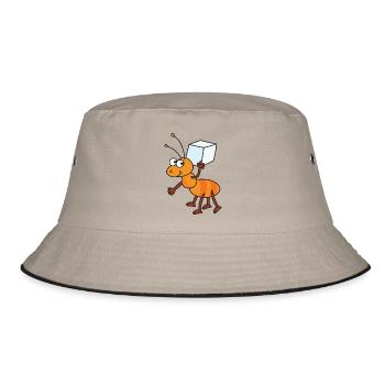 Ant sugar cubes sugar cubes sugar - Bucket Hat - khaki/black - Front