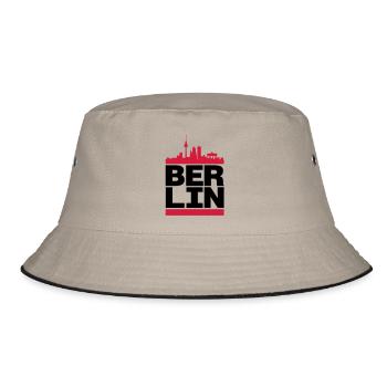Berlin City - Bucket Hat - Khaki/Schwarz - Vorne