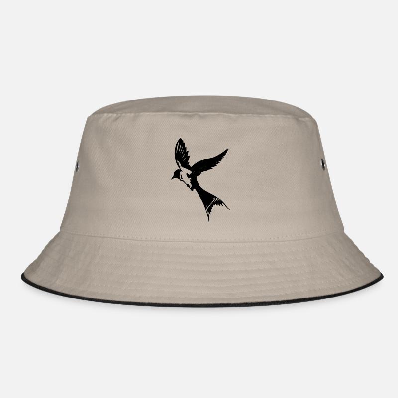 Fliegende Schwalbe - Bucket Hat - Khaki/Schwarz