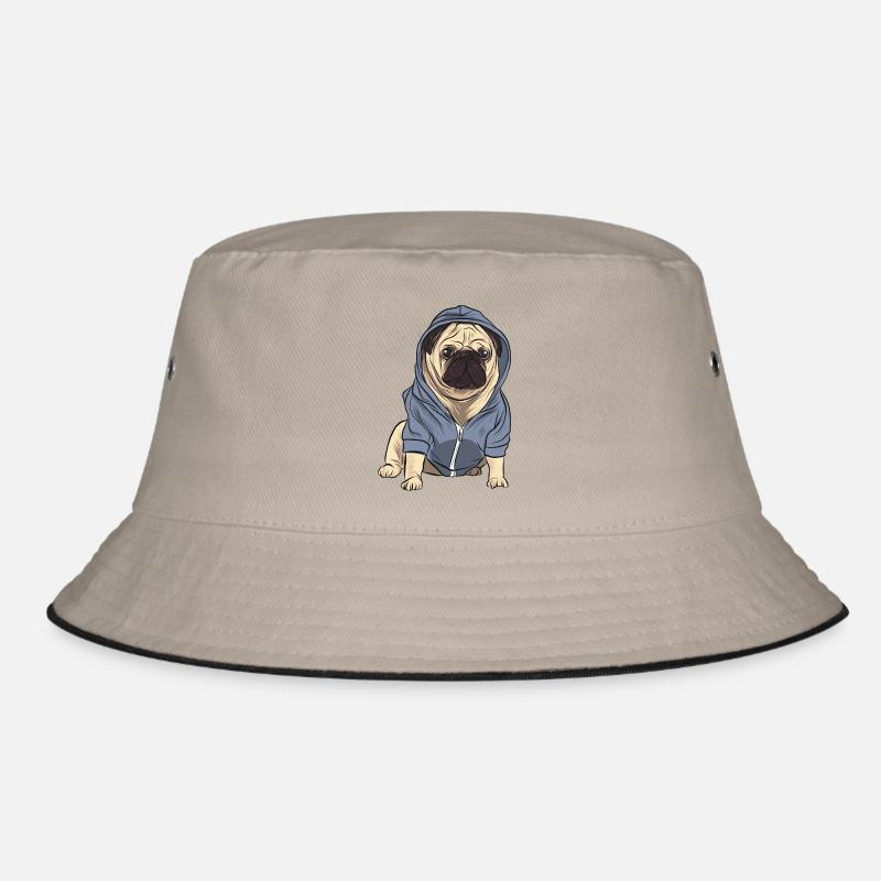 Mops mit Trainingsjacke Bucket Hat