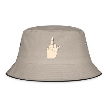 Middle finger mode - Bucket Hat - khaki/black - Front