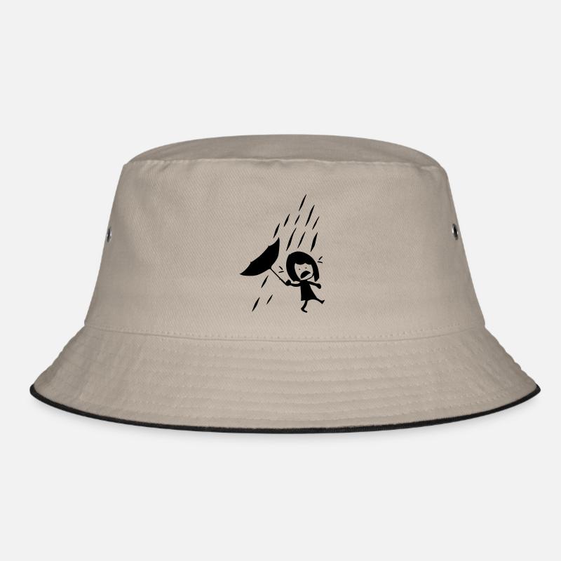 Mädchen an einem regnerischen Tag Bucket Hat
