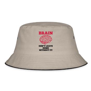 Brain - Bucket Hat - khaki/black - Front