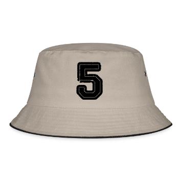 5 - Bucket Hat - Khaki/Schwarz - Vorne