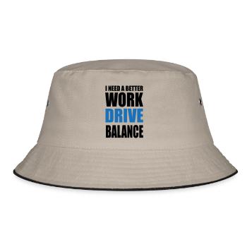Work Drive Balance - Bucket Hat - Khaki/Schwarz - Vorne