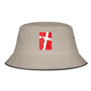 Denmark flag - Bucket Hat - khaki/black - Front