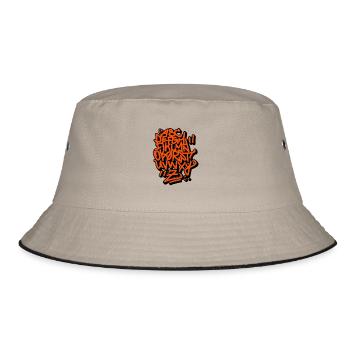 ABC Alphabet - Bucket Hat - Khaki/Schwarz - Vorne