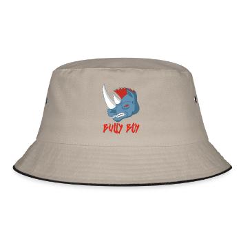 Nashornkopf - Bucket Hat - Khaki/Schwarz - Vorne