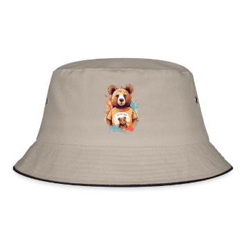 Beste Bär Mutter - Bucket Hat - Khaki/Schwarz - Vorne