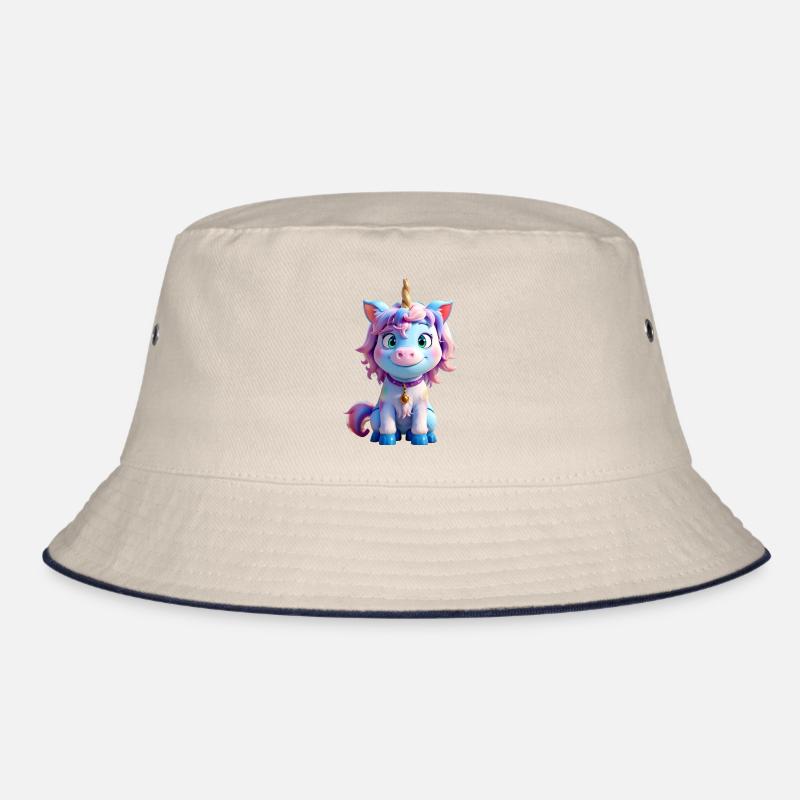 Buntes 3D-Einhorn Bucket Hat