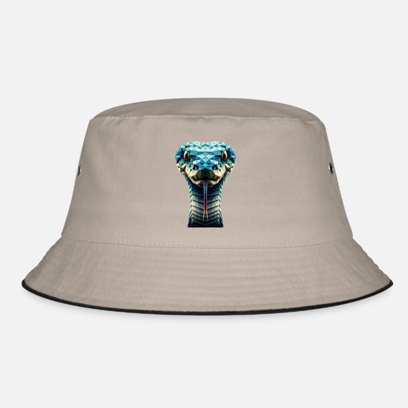 Schlange im Polygon-Stil Bucket Hat