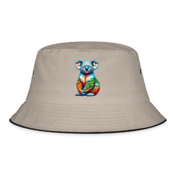 Koala - Bucket Hat - Khaki/Schwarz - Vorne