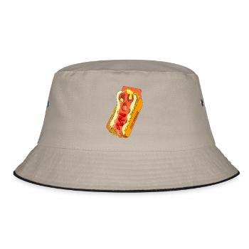 HOT SCREAM - Bucket Hat - khaki/black - Front