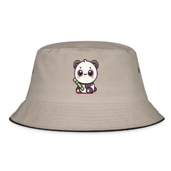Panda - Bucket Hat - khaki/black - Front