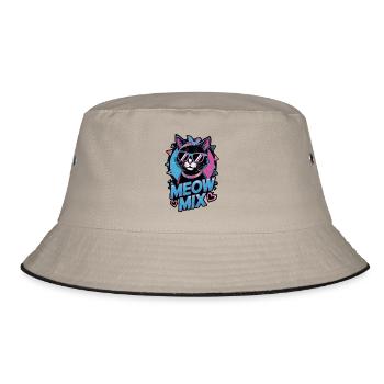 Katzenmusik 80er Jahre - Bucket Hat - Khaki/Schwarz - Vorne