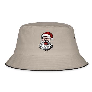 Gruseliger Böser Weihnachtsmann, Scary santa claus - Bucket Hat - khaki/black - Front