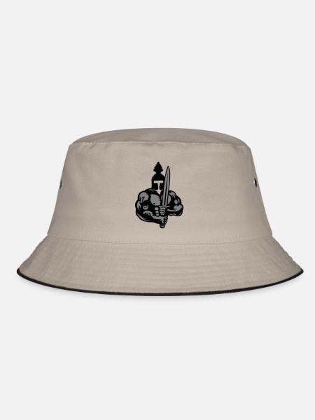 Spartan warrior - Bucket Hat - khaki/black - Front