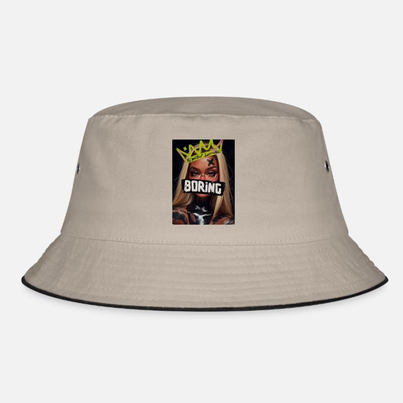 Boring - Bucket Hat - khaki/black