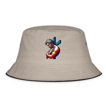Christian man - Bucket Hat - khaki/black - Front