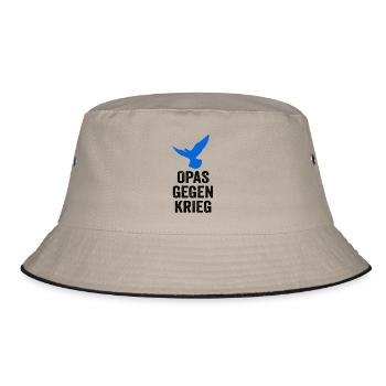 Opas gegen Krieg - Bucket Hat - Khaki/Schwarz - Vorne