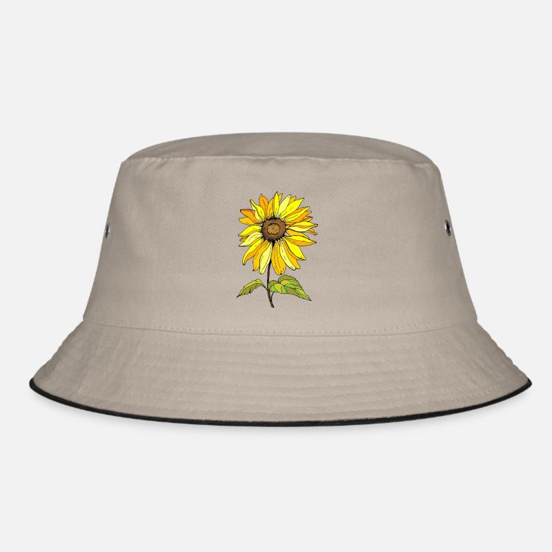 Blume - Bucket Hat - Khaki/Schwarz