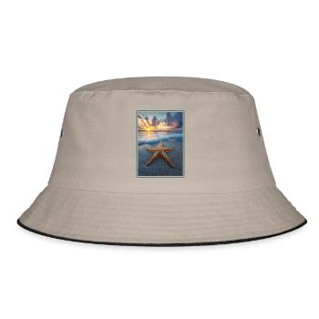 Starfish Starfish - Bucket Hat - khaki/black - Front