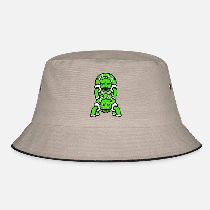 2 Artist Schildkröten Huckepack Team Crew Freunde Bucket Hat
