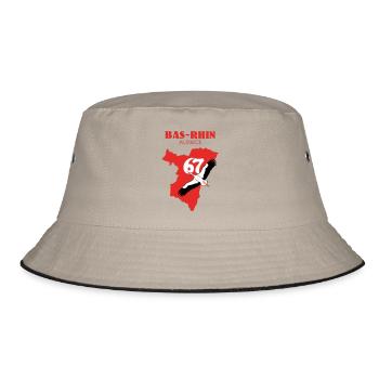 Bas-Rhin 67 - Bucket Hat - khaki/black - Front