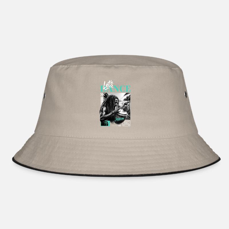 Lets Dance Jamaican Drummer Bucket Hat