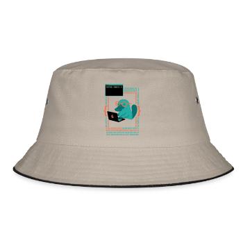 Future Genius 6 Schnabeltier - Bucket Hat - Khaki/Schwarz - Vorne