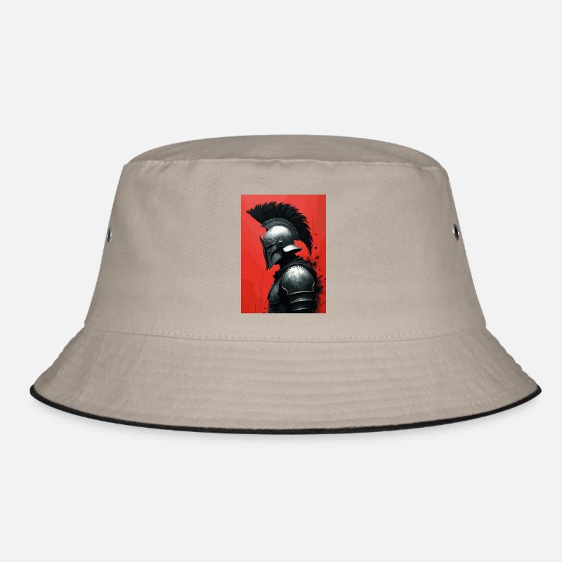 Spartanischer Krieger Rot Bucket Hat