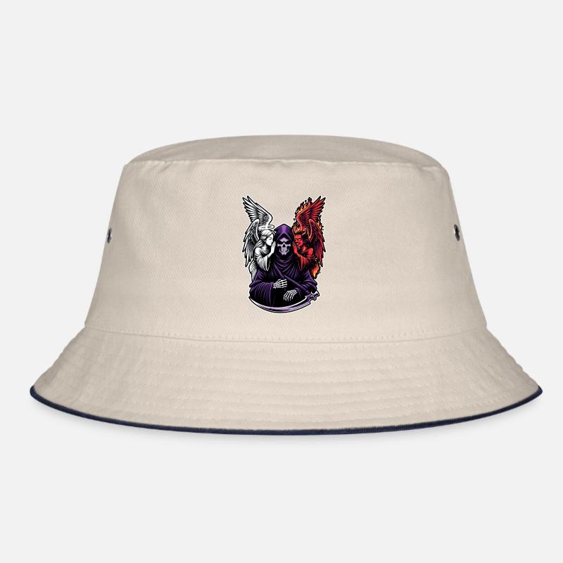 Sensenmann mit Engel und Dämon Bucket Hat