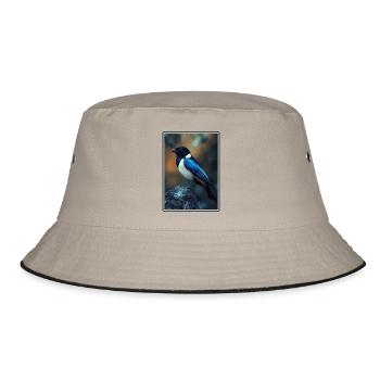 Magpies Magpie - Bucket Hat - khaki/black - Front