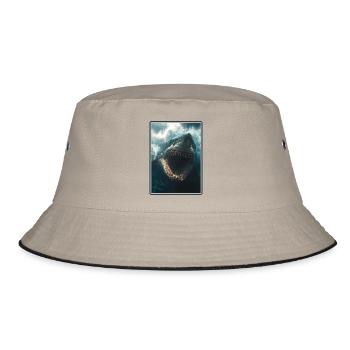 Weißer Haie Weißer Hai - Bucket Hat - Khaki/Schwarz - Vorne