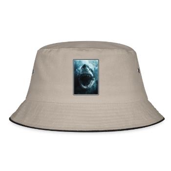 Weißer Haie Weißer Hai - Bucket Hat - Khaki/Schwarz - Vorne