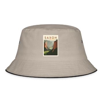 Saxon Switzerland | Vintage National Park - Bucket Hat - khaki/black - Front