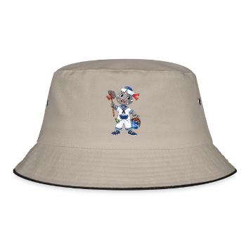 Matrosen Robbe Ahoi - Bucket Hat - Khaki/Schwarz - Vorne