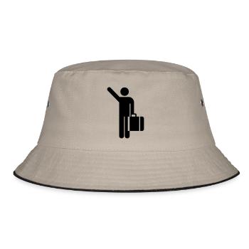 Hailing cab person - Bucket Hat - khaki/black - Front