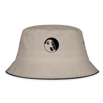 Der Denkeraffe - Bucket Hat - Khaki/Schwarz - Vorne