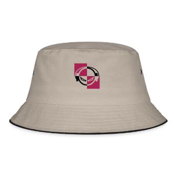 headphones - Bucket Hat - Khaki/Schwarz - Vorne