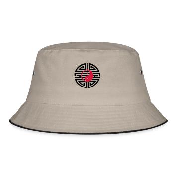 YIN & YANG - Tattoo 05 - Bucket Hat - khaki/black - Front