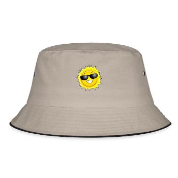 Sonne - Bucket Hat - Khaki/Schwarz - Vorne