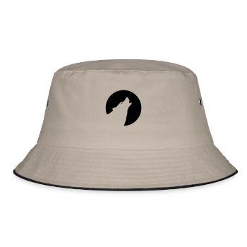Wolf - Bucket Hat - Khaki/Schwarz - Vorne