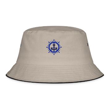Frieden der Seefahrt / peace at sea (2c) - Bucket Hat - khaki/black - Front